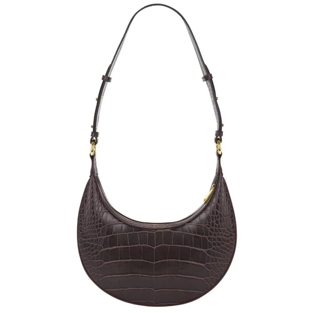 JW PEI Carly Saddle Bag in Brown Croc New Womens Shoulder Purse - Picture 4 of 14